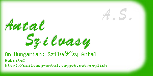 antal szilvasy business card